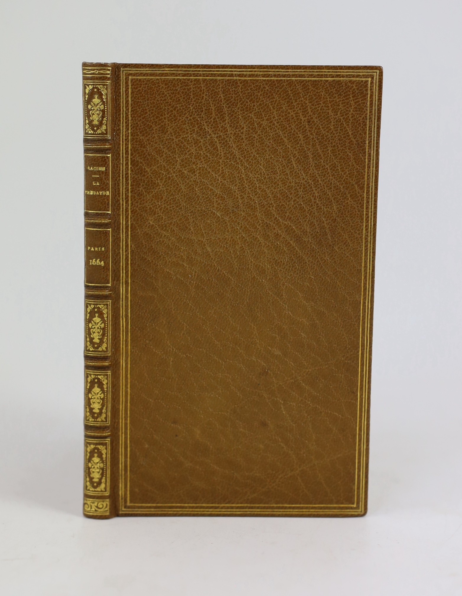 Racine, Jean Baptiste - La Thebayde ou les Freres Ennemis, Tragedie, 1st edition, 12mo, crushed tan morocco, by Riviere, Claude Barbin, Paris, 1664